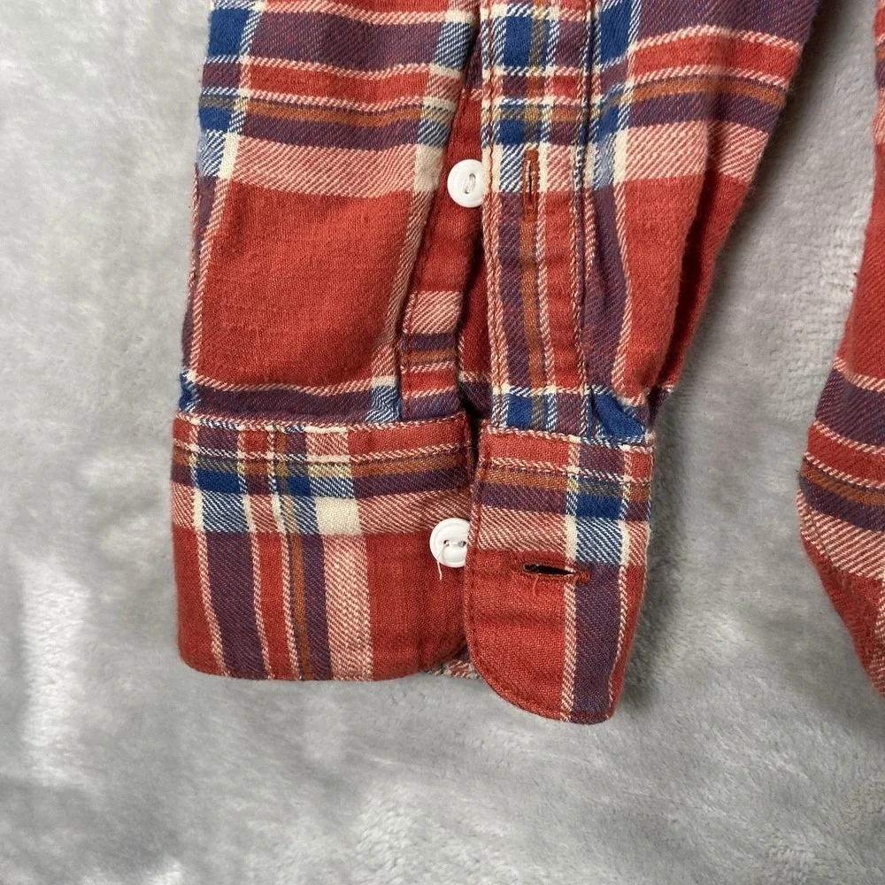 Flint and Tinder Shirt Mens Small Flannel Button Down Huckberry Plaid Cotton